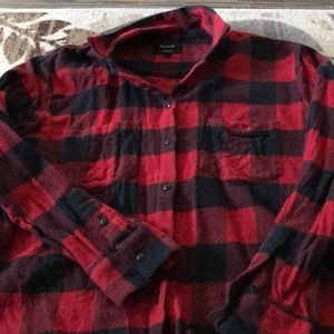 Madewell flannel oversized ex-boyfriend shirt
